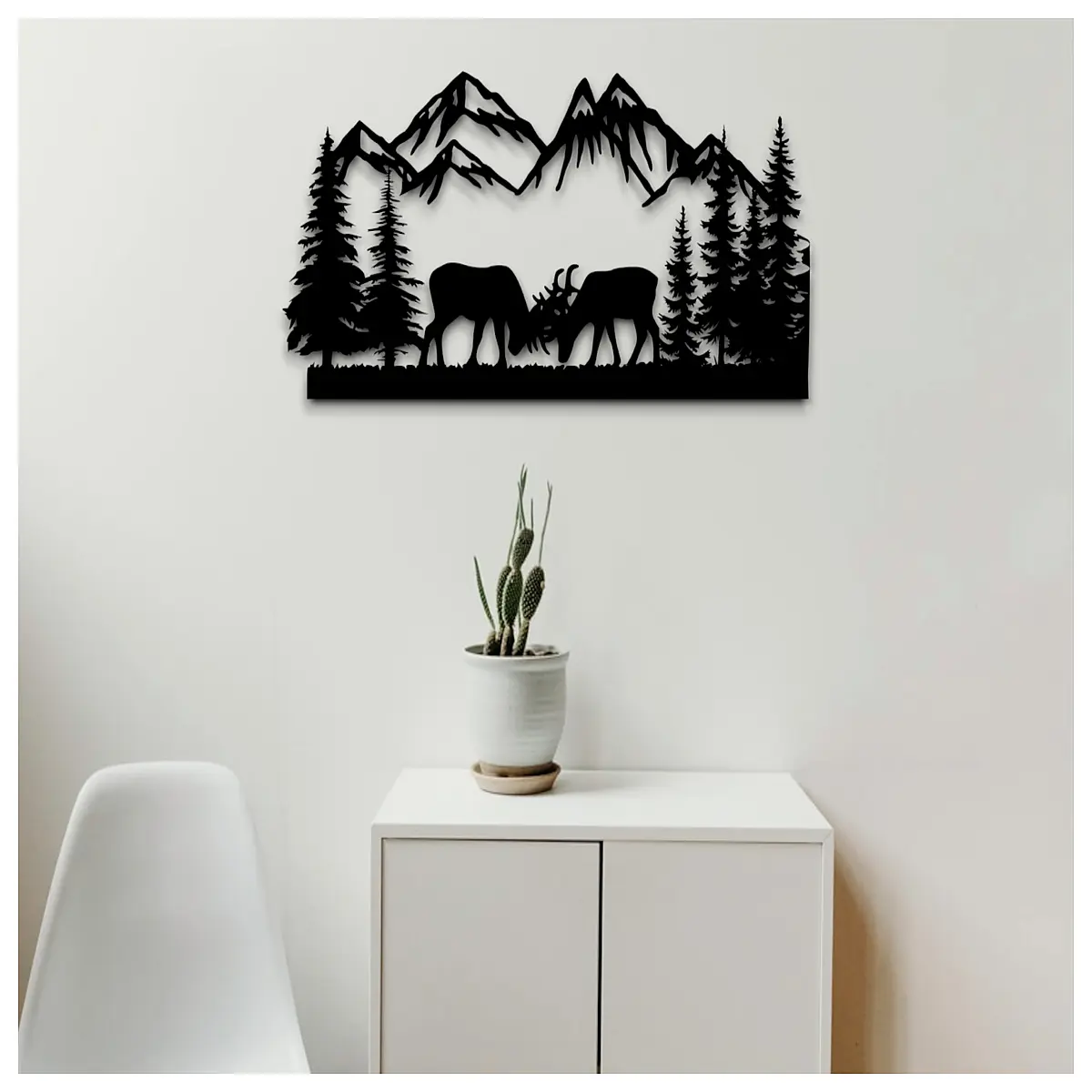 deer wall art decor for living room nursery boho rustic home decoration animal print canvas