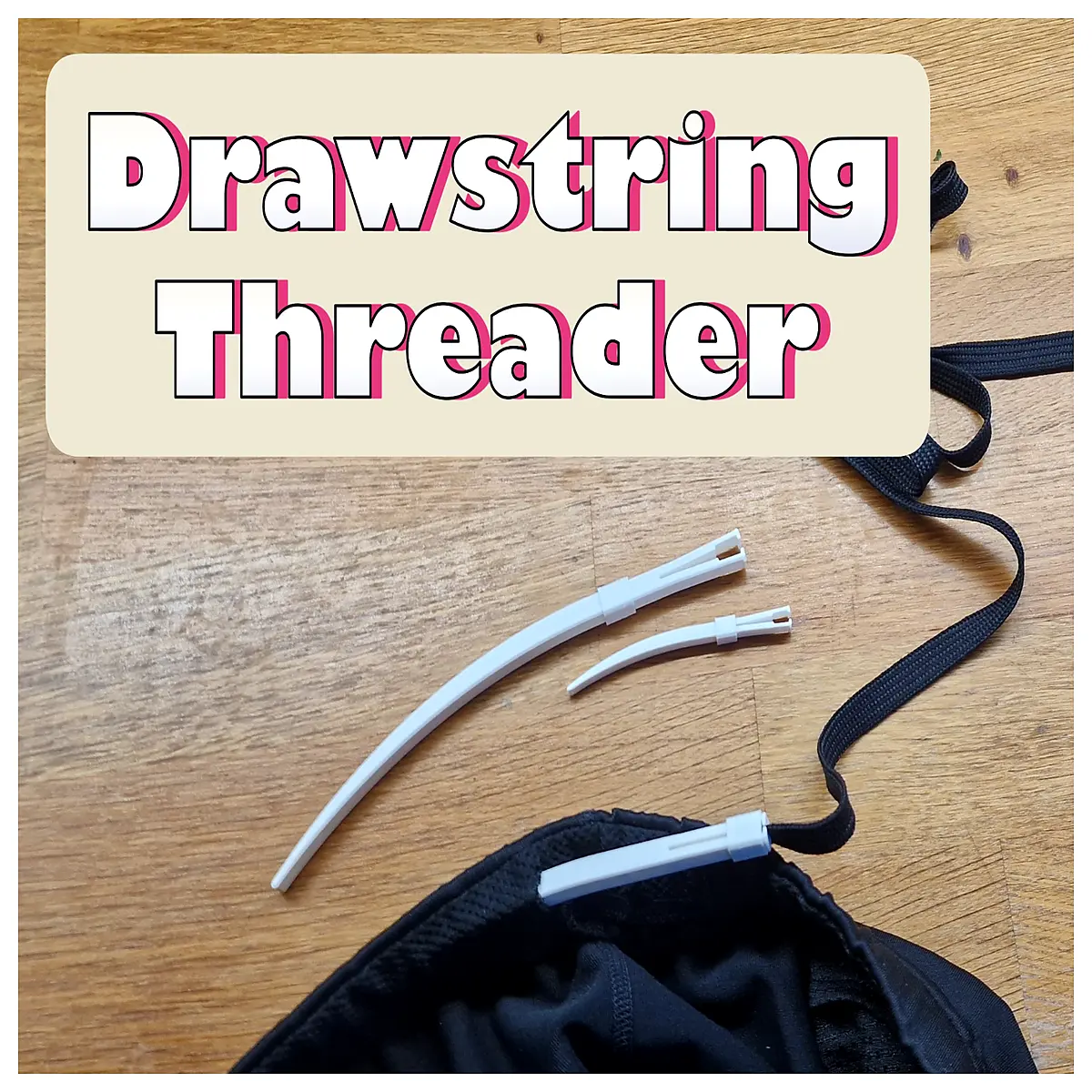 drawstring threader tool for bags cord lock puller shoelace threading device bag strap inserter helper