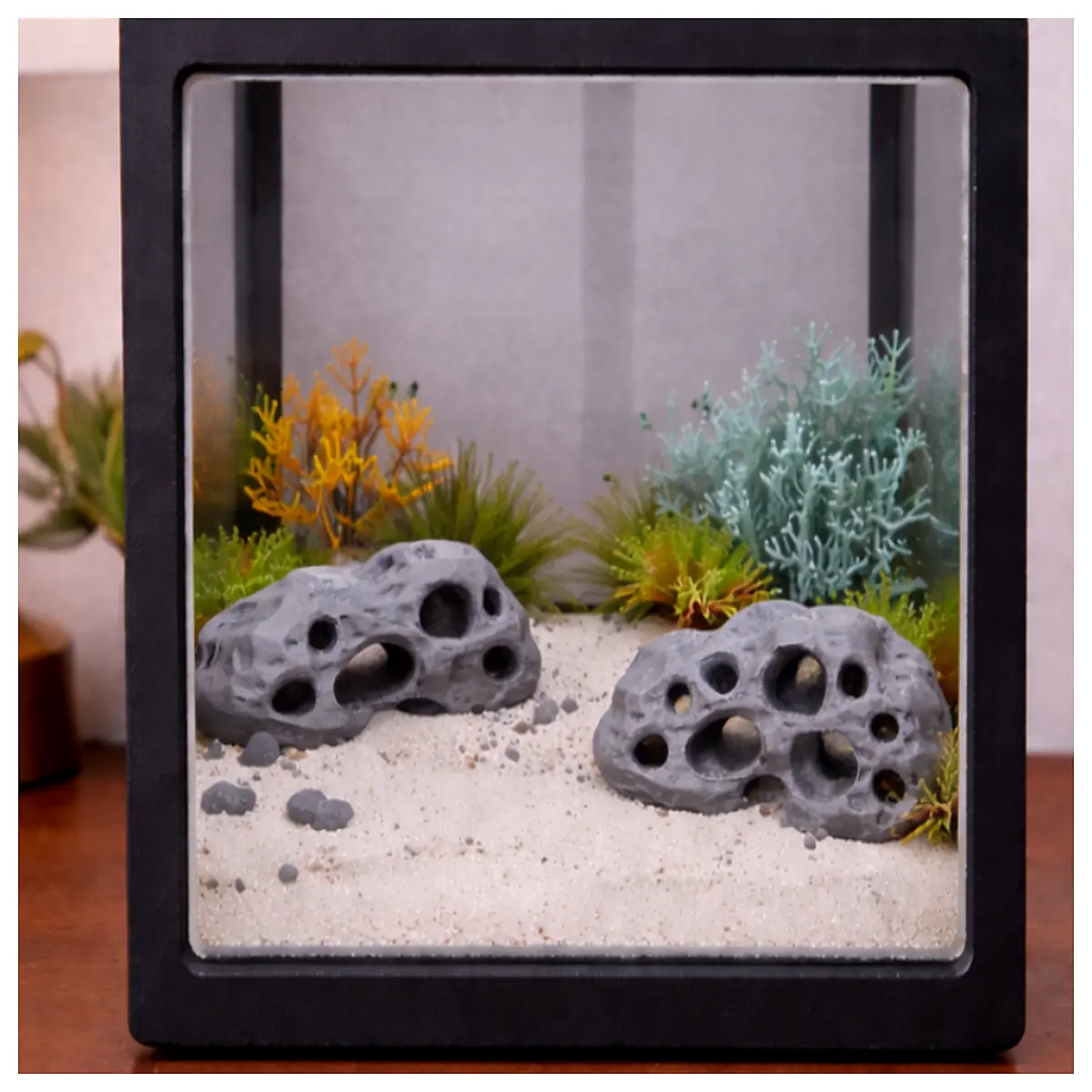 low profile moon rock aquarium decoration stone for fish tank hiding spots cave decor