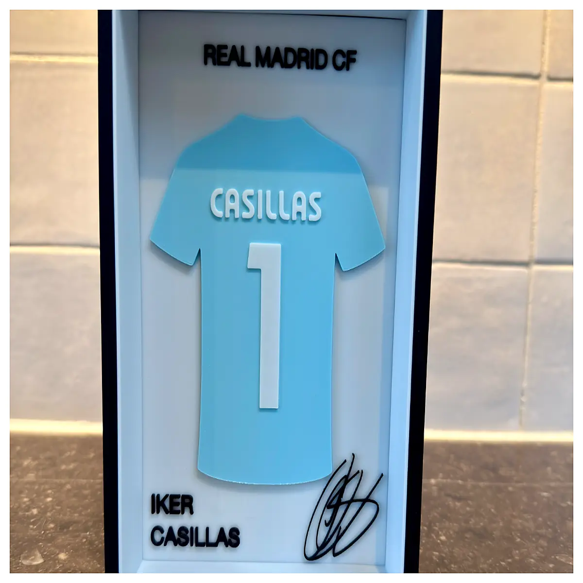 iker casillas real madrid framed jersey autograph case wall art sports memorabilia
