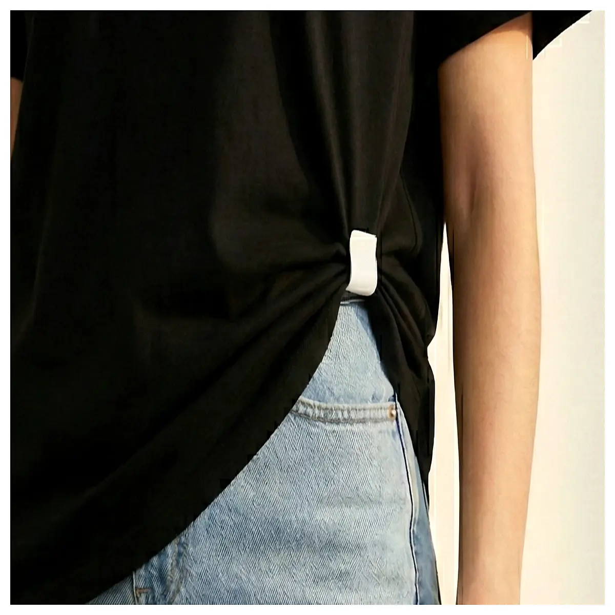 shirt hem clips to shorten t shirt without cutting adjustable fabric clamps for blouses no sew clothes shortener tool