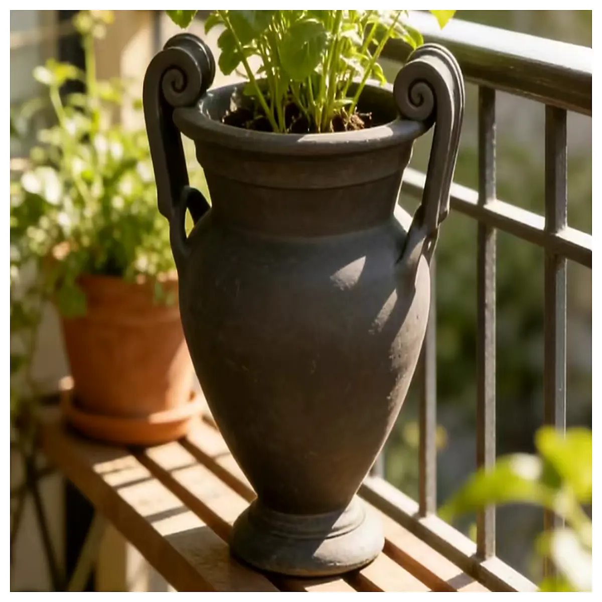 ceramic altar vase for offering flowers tall memorial urn for ancestral worship table gold trim funeral tribute vase