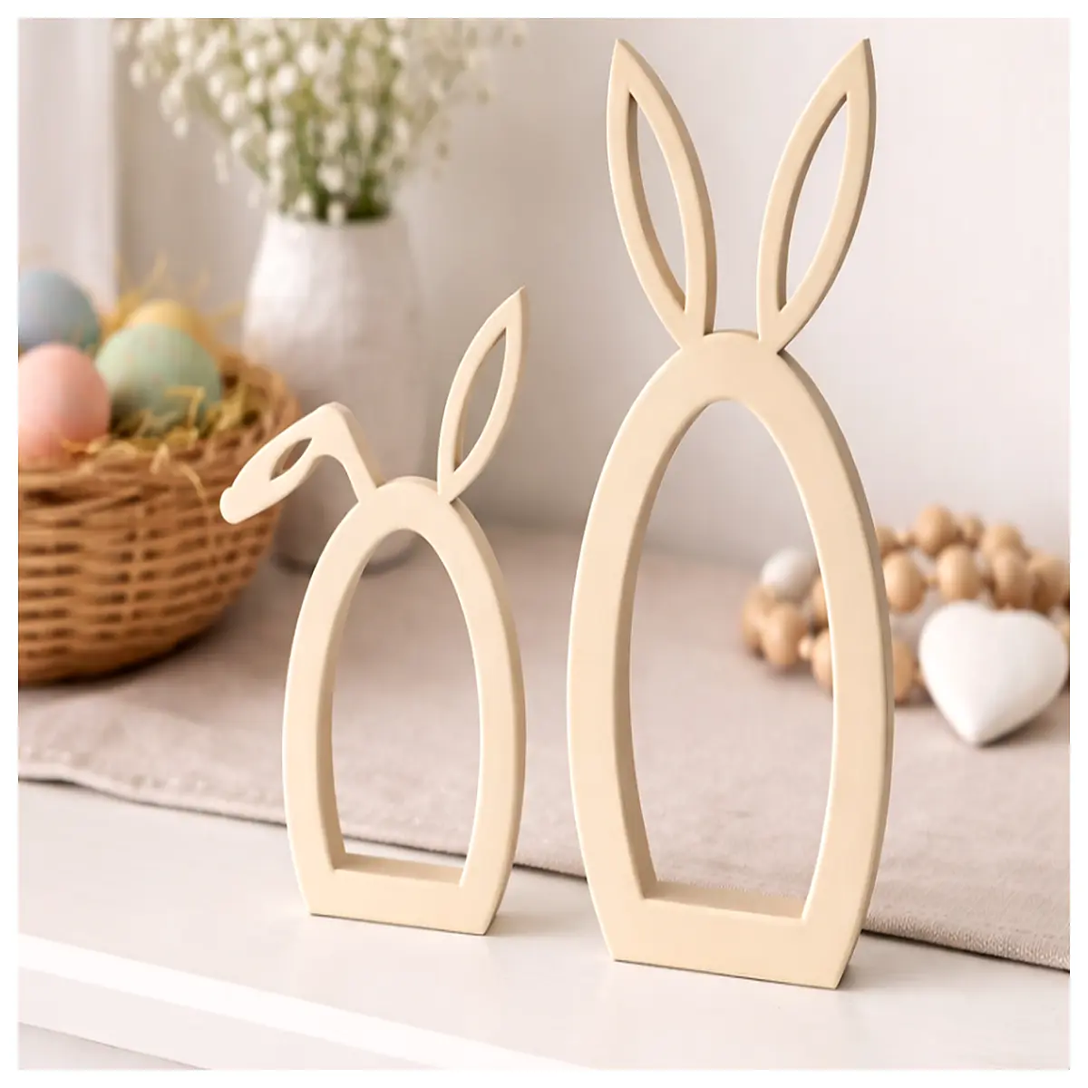 easter bunny silhouette wall decal vinyl sticker for home decor spring party supplies