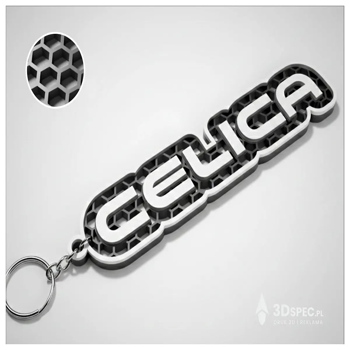 celica honeycomb keychain fob cover protective case for car keys stylish metal alloy tag accessory