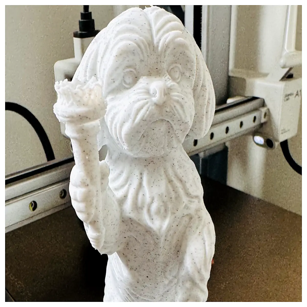 shih tzu dog statue resembling statue of liberty cute pet figurine gift home decor ornament