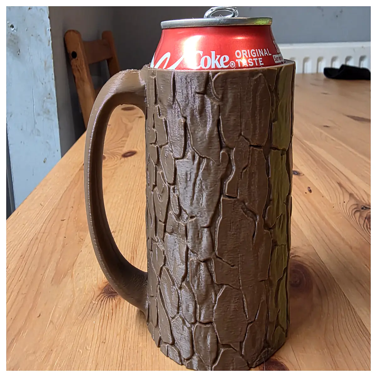 wooden coaster for soda can aluminum bottle holder non slip drink mat table protector rustic decor