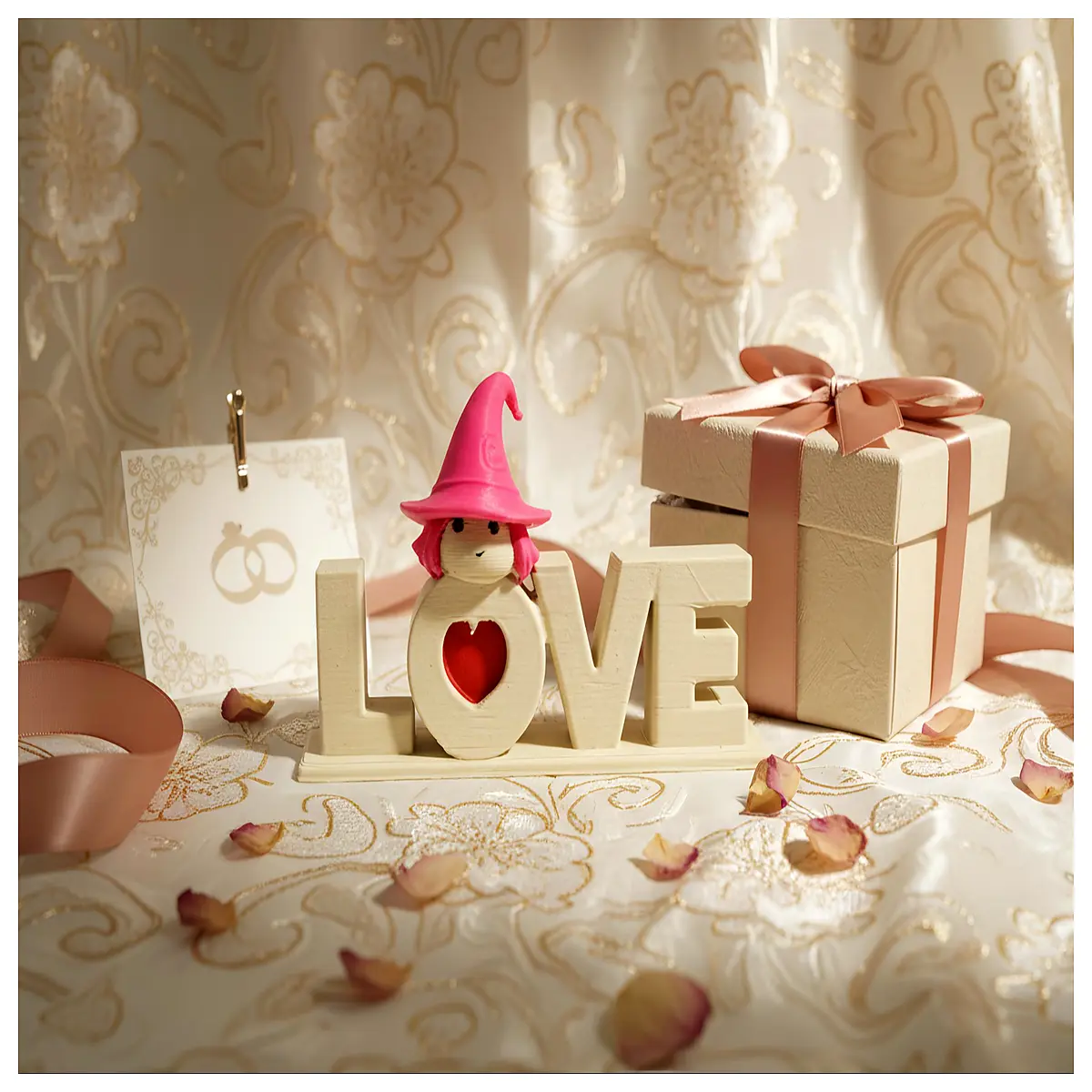 cute love character desk ornament kawaii romantic table decor adorable couple figurine for bedroom shelf sweet valentine gift idea
