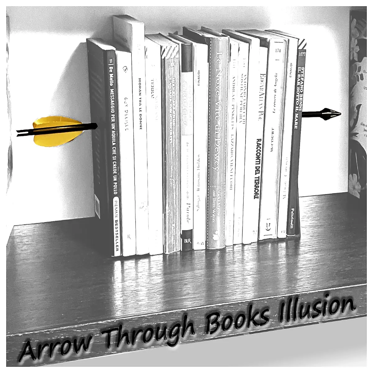 isekai time travel bookends arrow illusion desk organizer fantasy novel prop