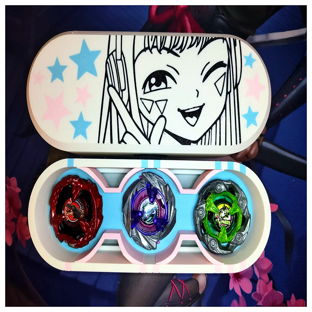 burst beybento gparts multi color bento box lunch container for kids school anime fans