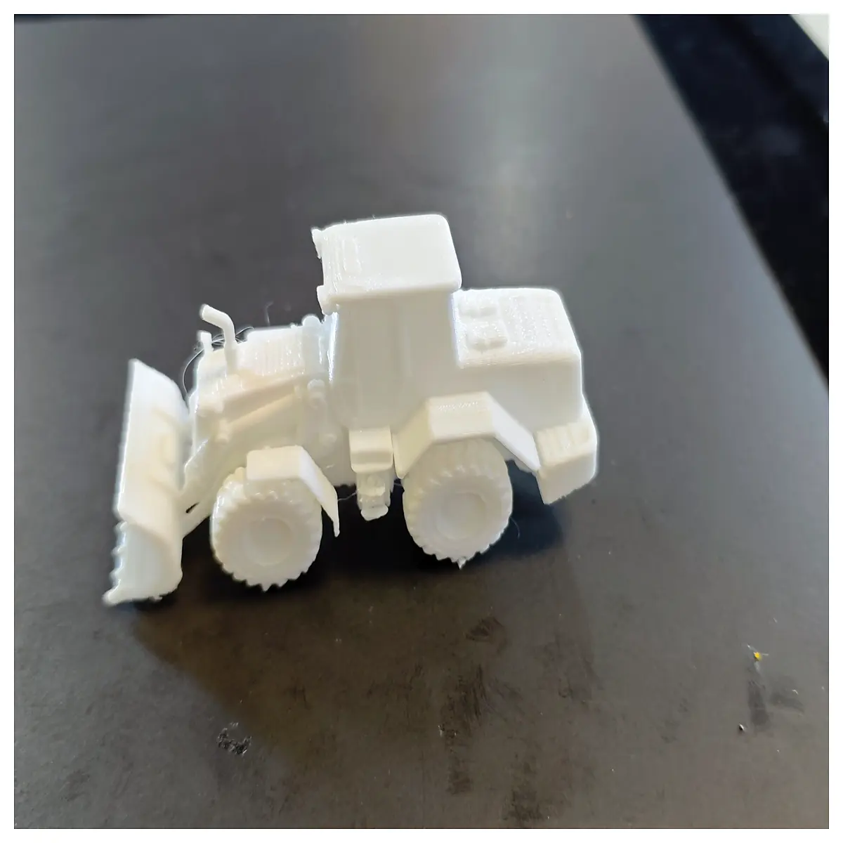 mini bulldozer toy for kids 1 click print desktop ornament easy assembly office desk decor