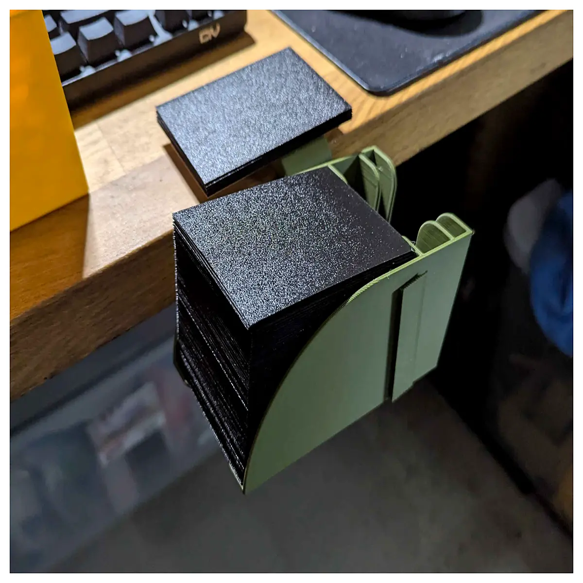 card deck holder with desk clip for organizing playing cards poker chip tray table organizer accessory