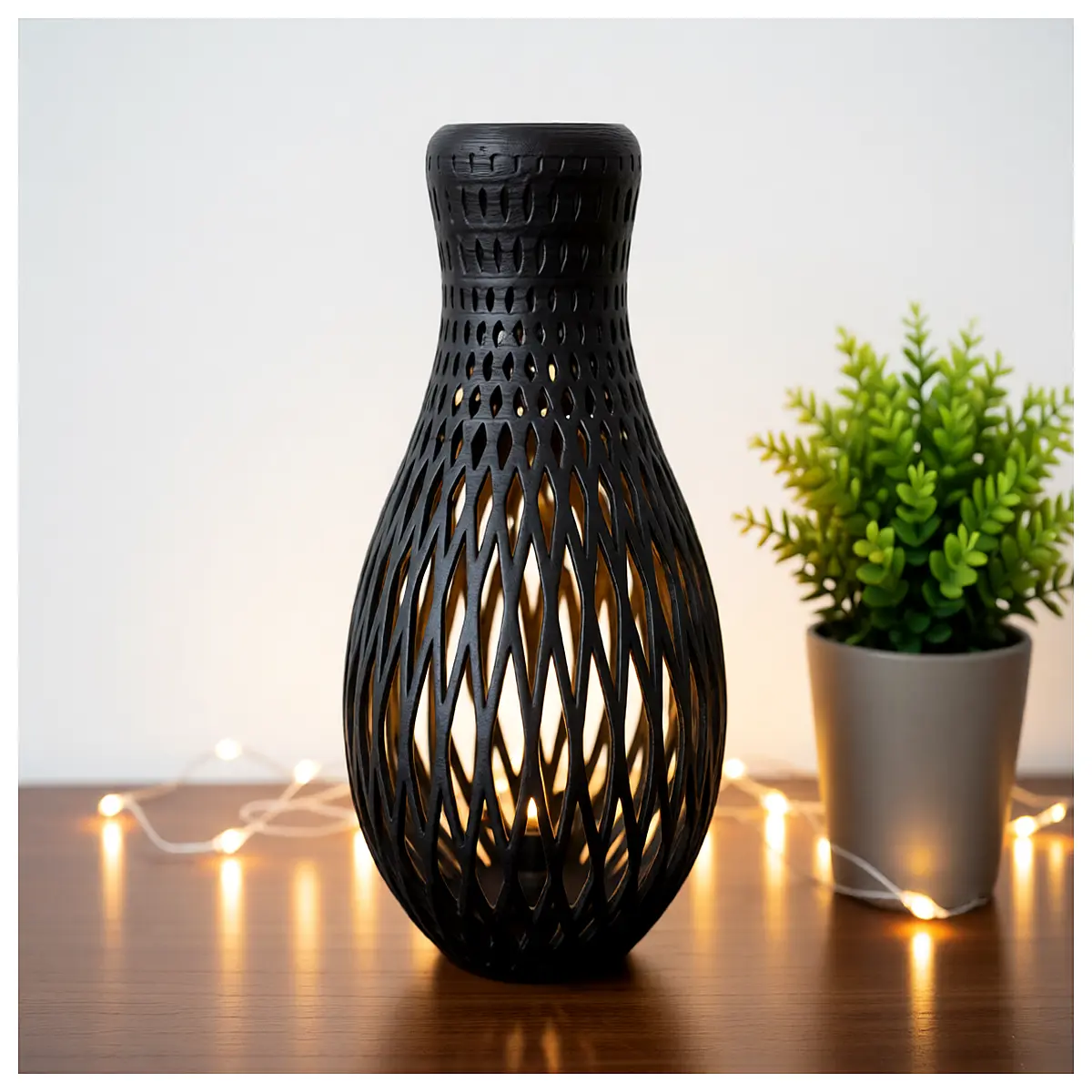 small mesh vase for dried flowers lightweight wire frame decor modern geometric plant holder