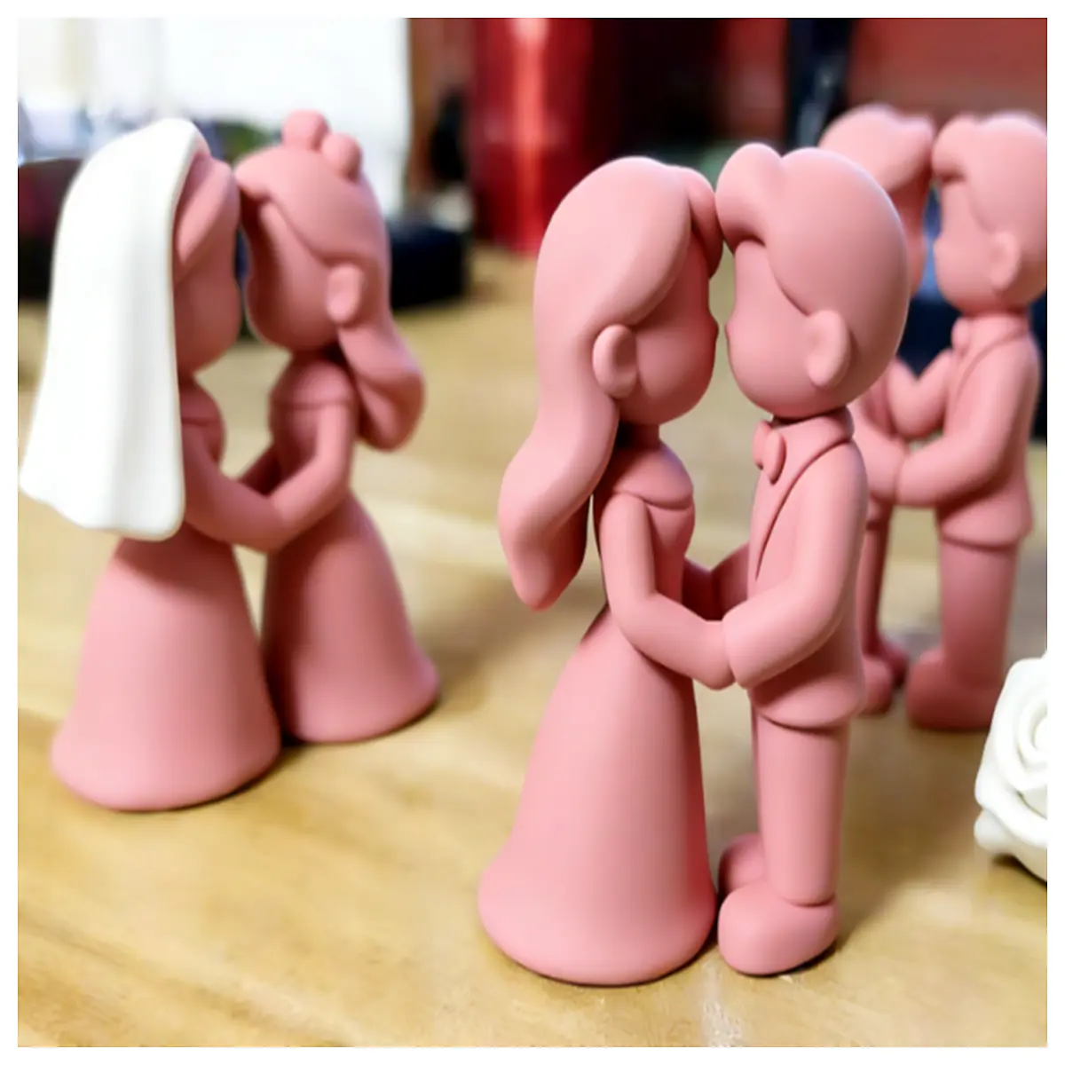 cute couple figurines for valentines day home decor romantic boyfriend girlfriend anniversary table centerpiece