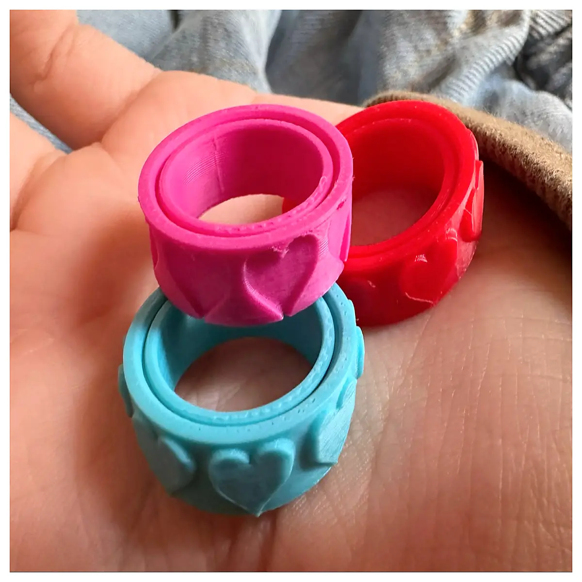 fidget ring with shape for stress relief anxiety romantic valentine s day her him sensory toy for