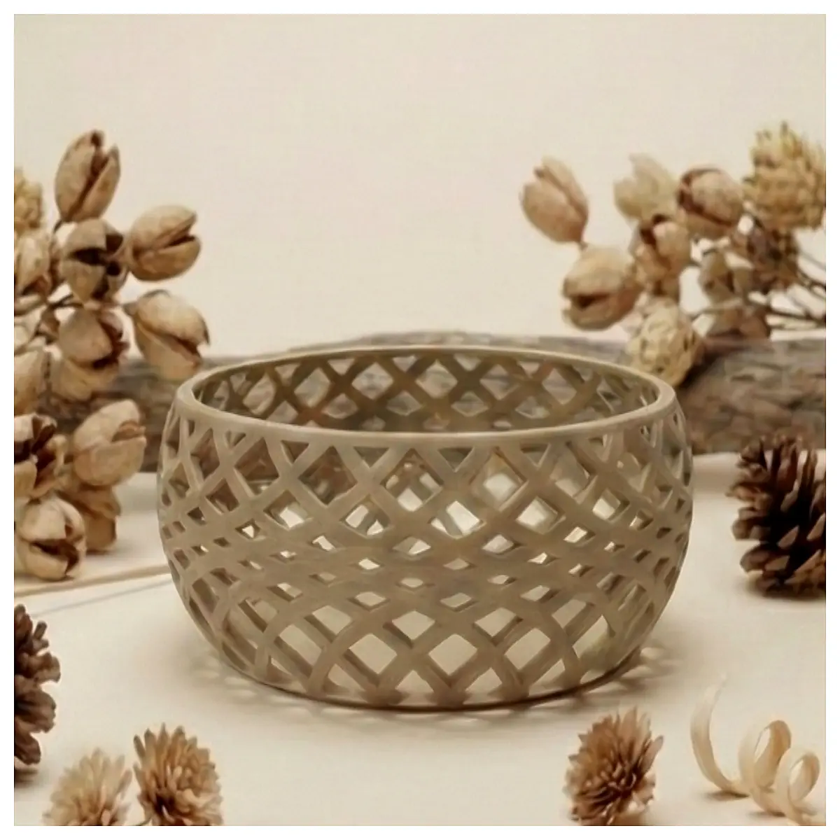 boho macrame bowl tray for home decor woven rattan storage basket with lattice pattern hippie style centerpiece organizer