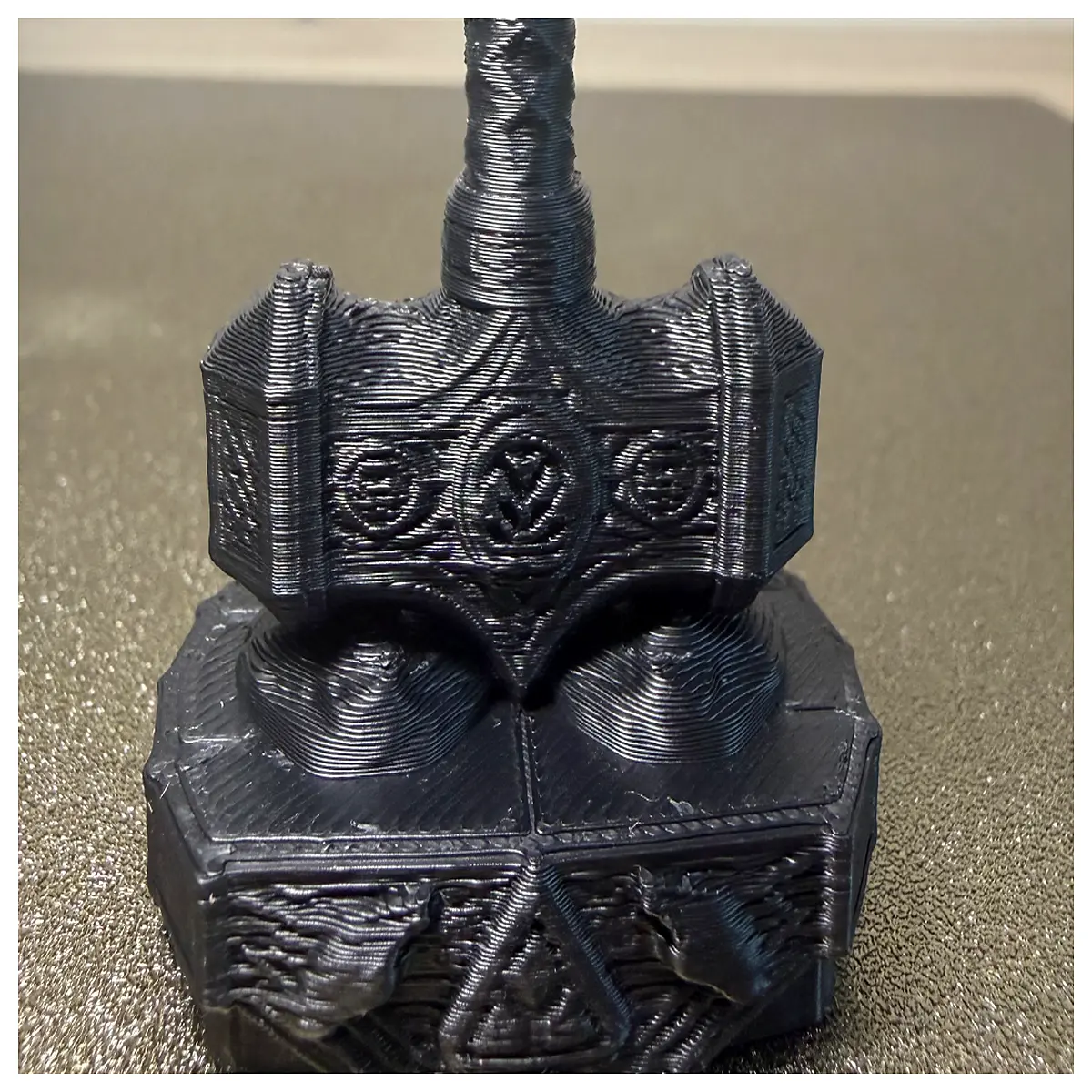 thor hammer statue mjolnir resin decor mythological god of thunder home shelf piece for men gaming room