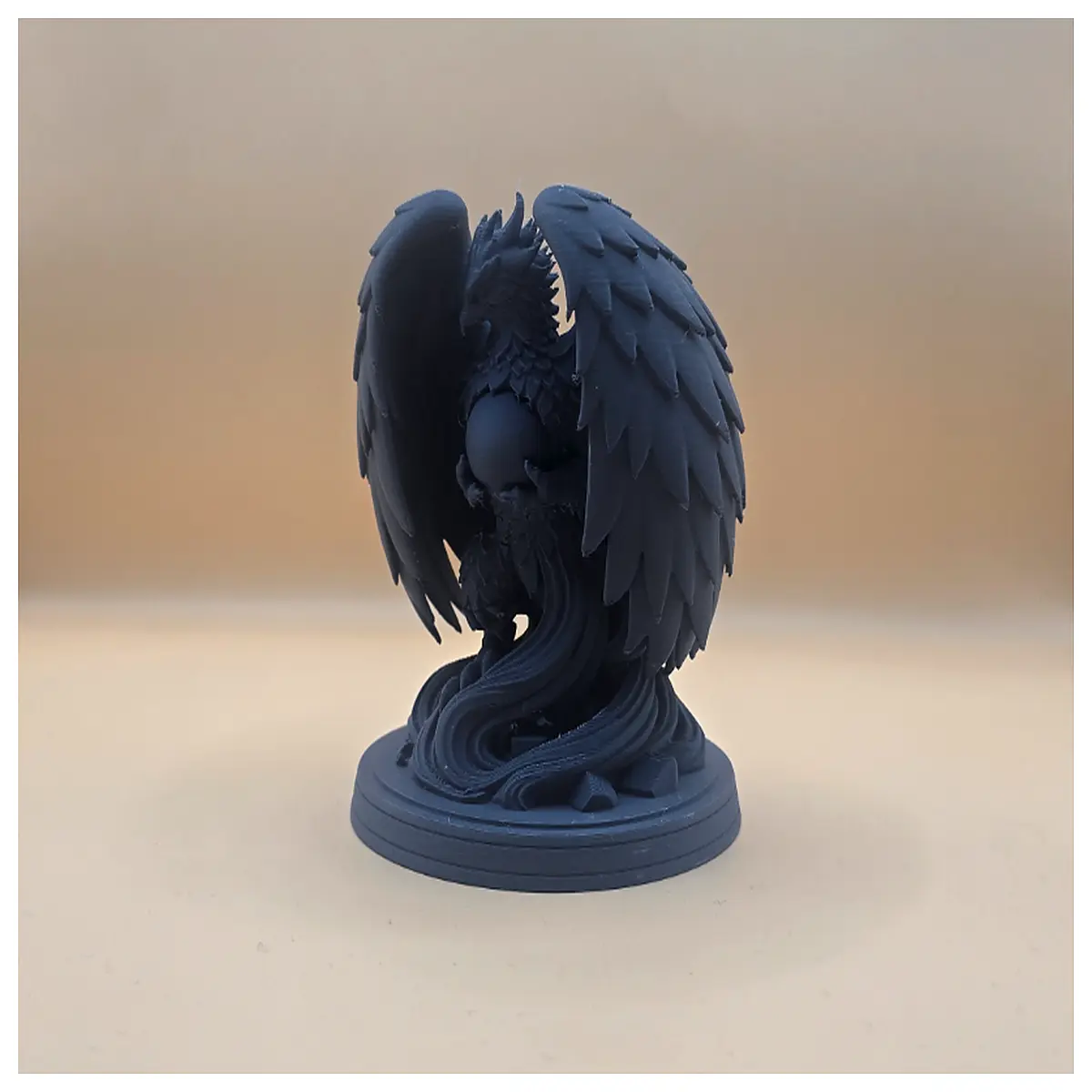 dark angel statue gothic home decor resin figurine black winged for shelf