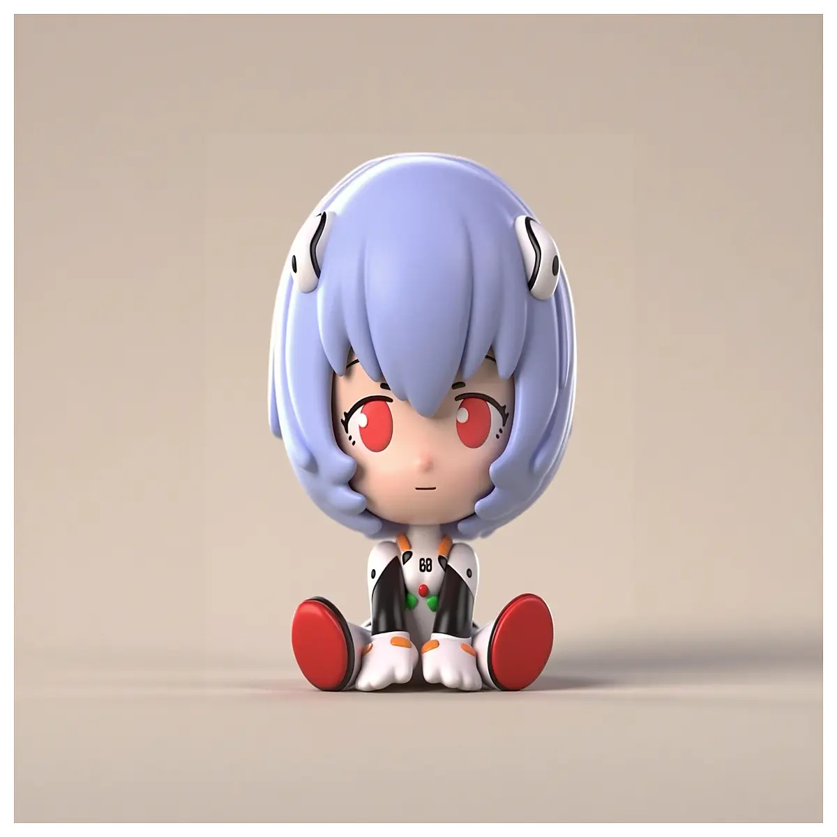 rei ayanami pvc figure for kids diy painting activity toy anime collectible doll