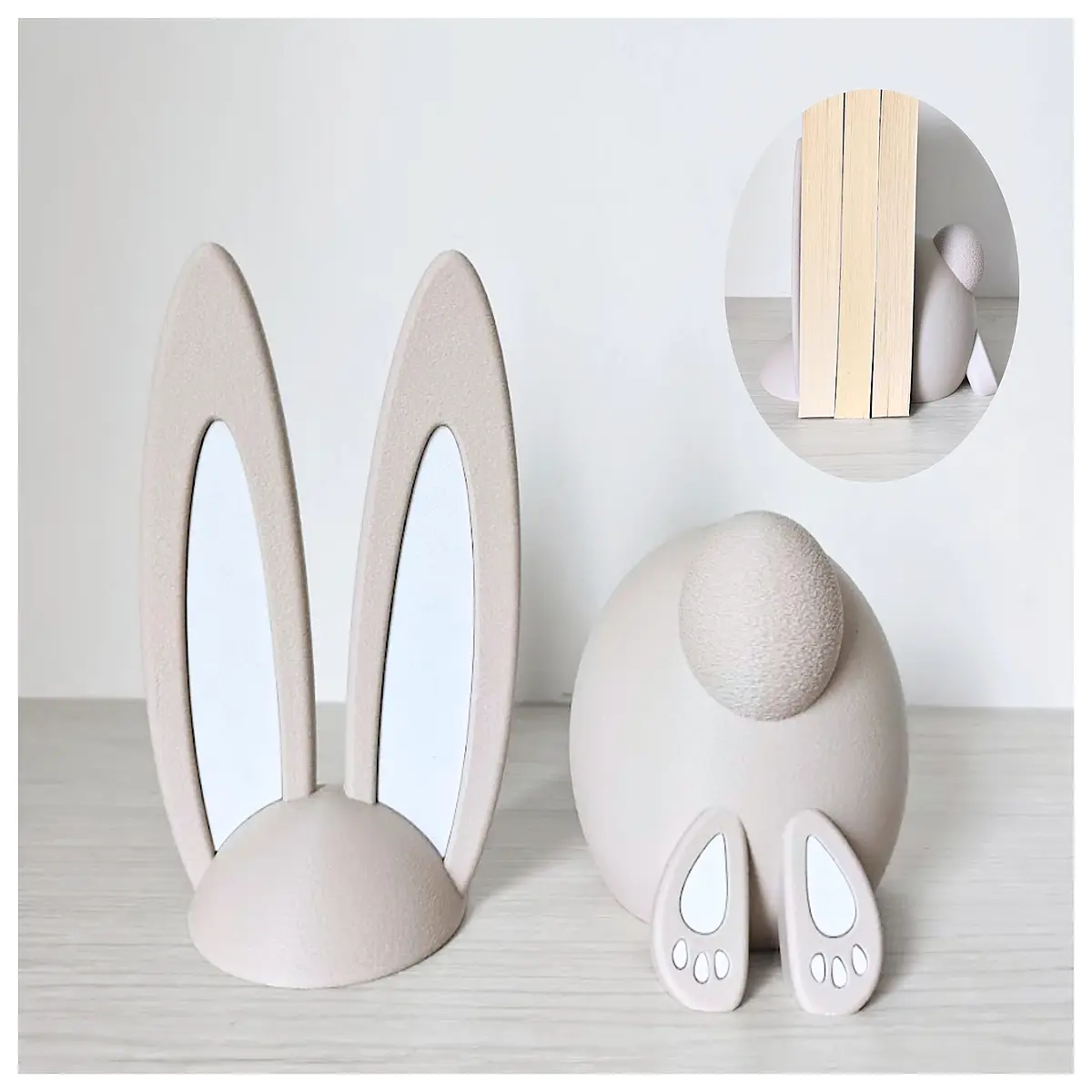 cute bunny bookends for shelves rabbit shaped desk organizers duty animal book holders kawaii study room decor accessories