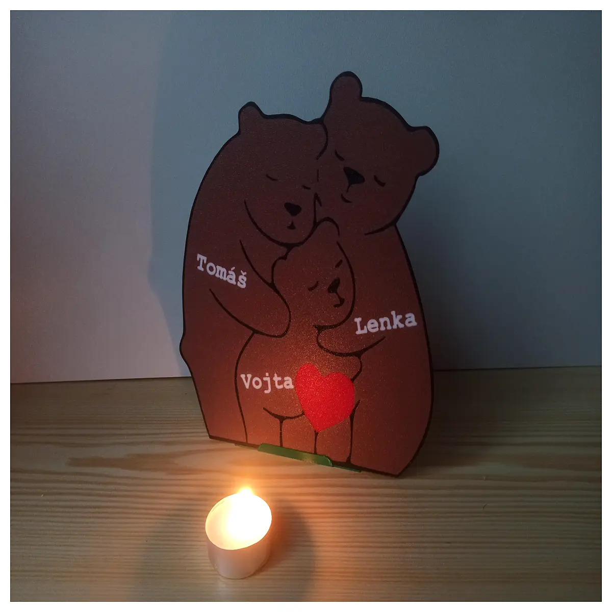 cute bear plush toy family set with motif soft stuffed animal for kids nursery decor baby shower gift