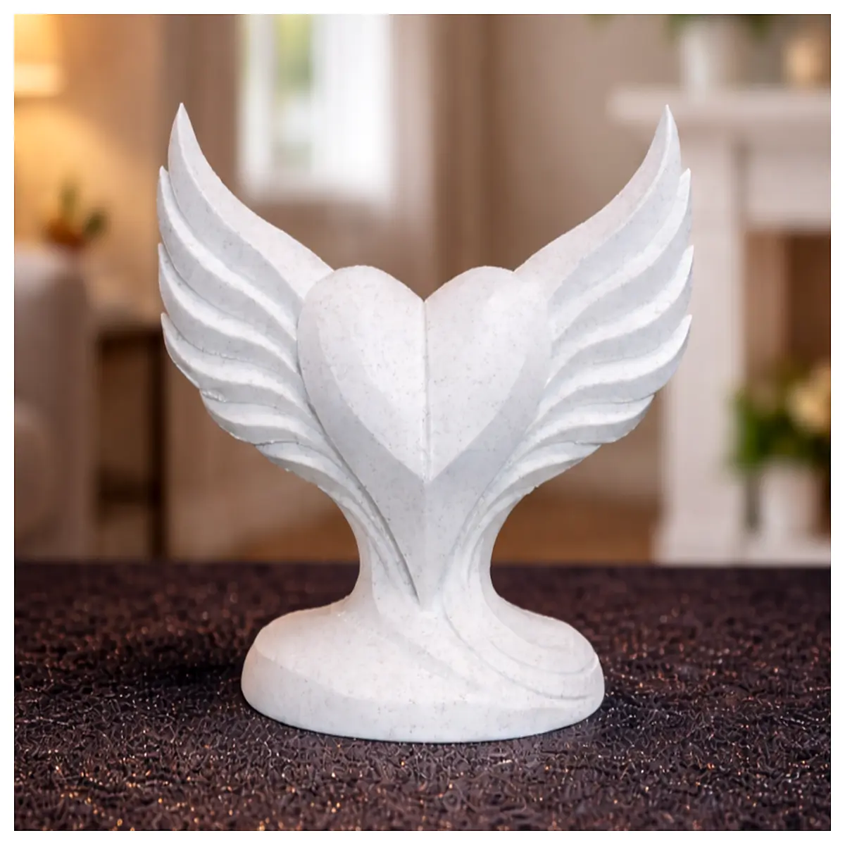 gothic angel wing sculpture dark academia wall decor resin art piece for shelf styling edgy home accents