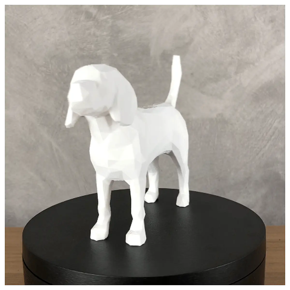 beagle low poly geometric art print wall decor modern minimalist home decoration