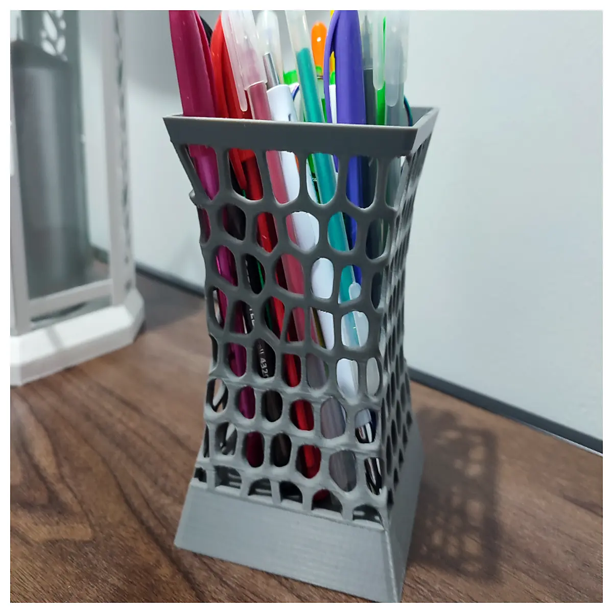 eco friendly mesh desk organizer pen holder wire basket for office supplies storage