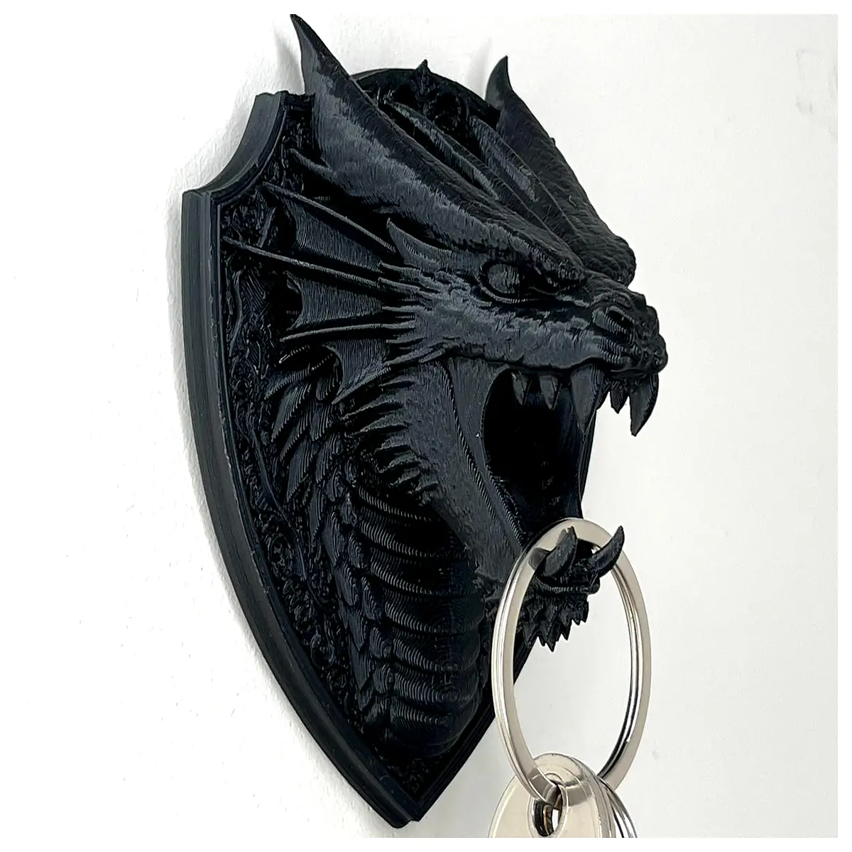 wall mounted key holder organizer with dragon design for entryway mudroom storage hook rack