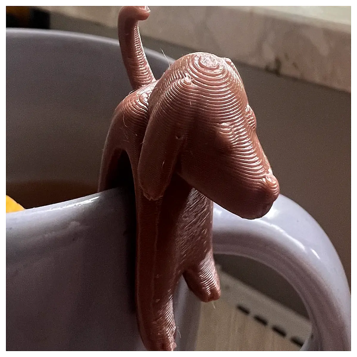 cute dog mug handle hook for coffee cup rim hanging ornament accessory
