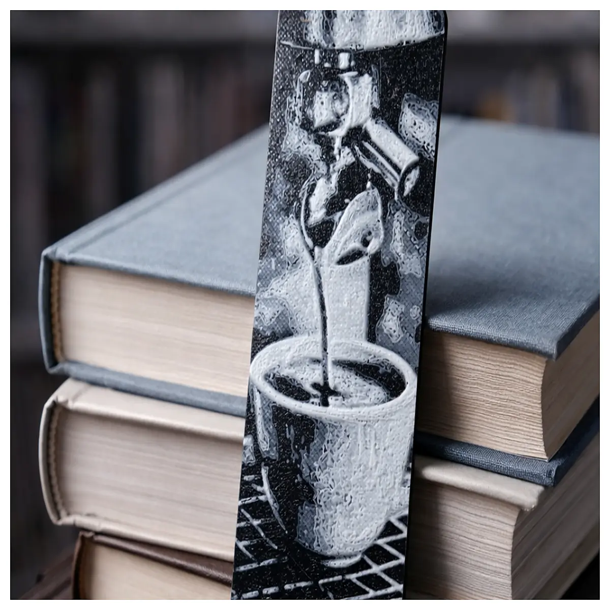 cute coffee bookmark for book lovers espresso lover gift idea reading accessory with caffeine theme