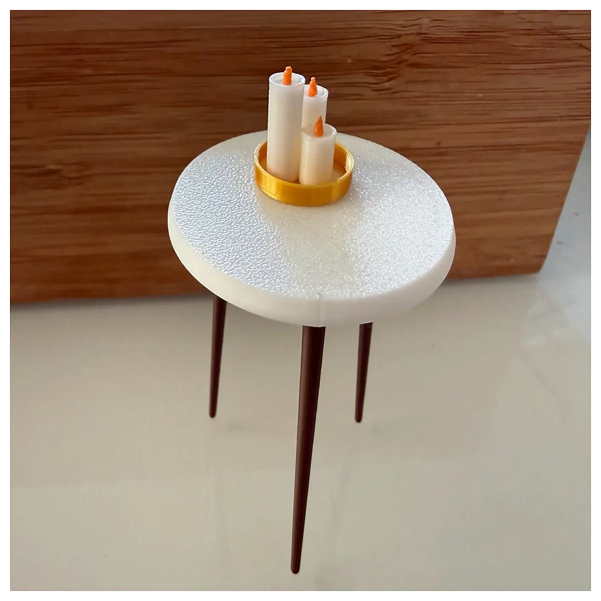 dollhouse miniature candles with tray set realistic wax tea lights for diorama decor