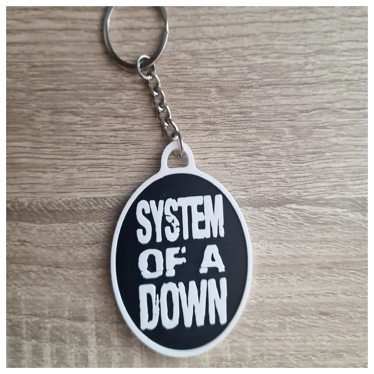 metal system of a down keyring band merch fans rock music accessory durable