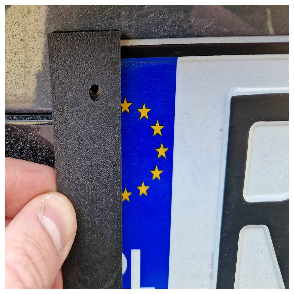 european license plate drilling jig template guide for precise hole placement auto parts