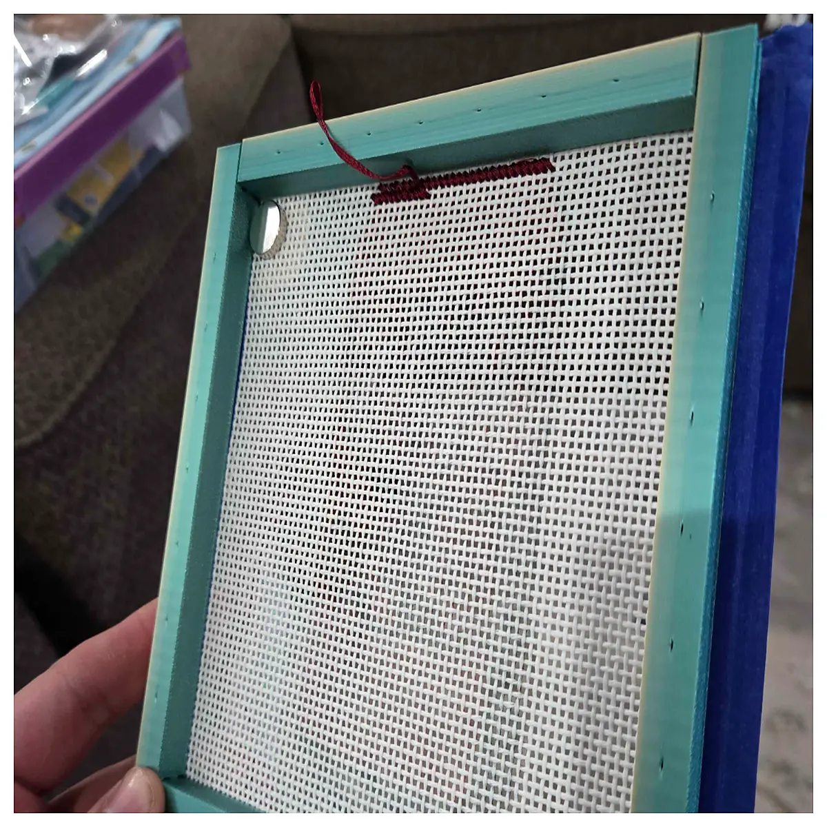 mini embroidery hoop with snap fasteners for cross stitch and needlework crafts