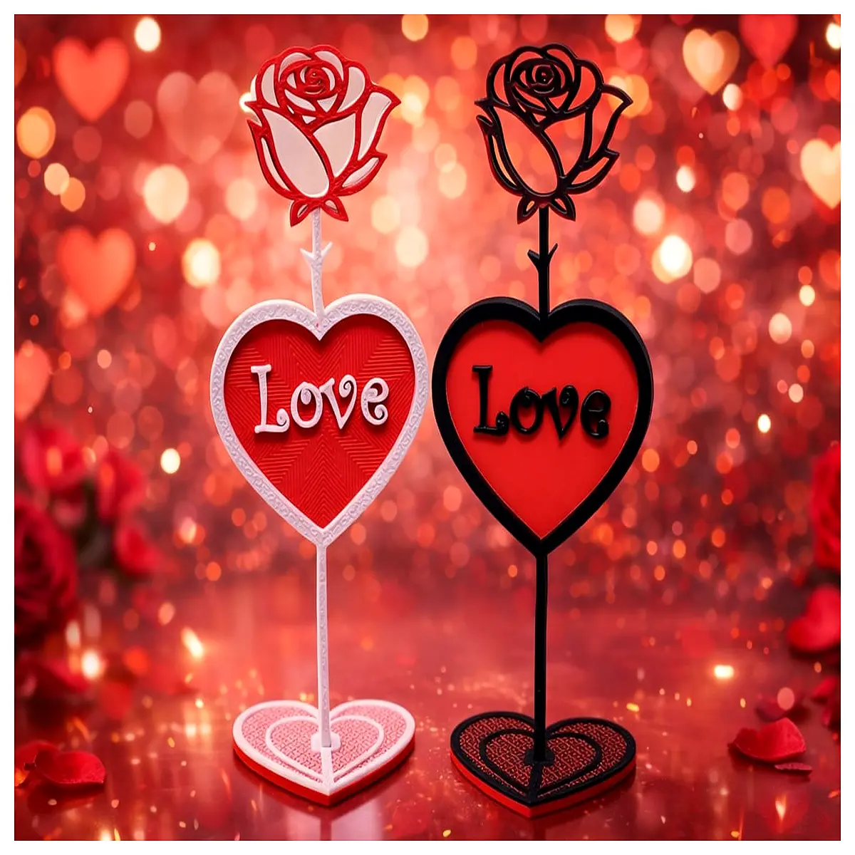romantic rose shaped for photos jewelry gift holder decorative shelf organizer