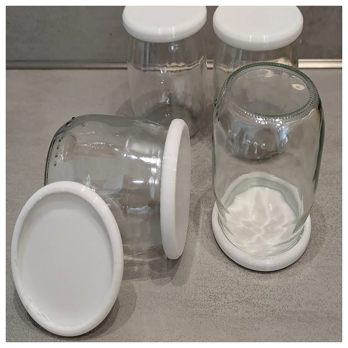 glass yogurt jar lid replacement la laitire style silicone seal airtight storage container cap for homemade kefir