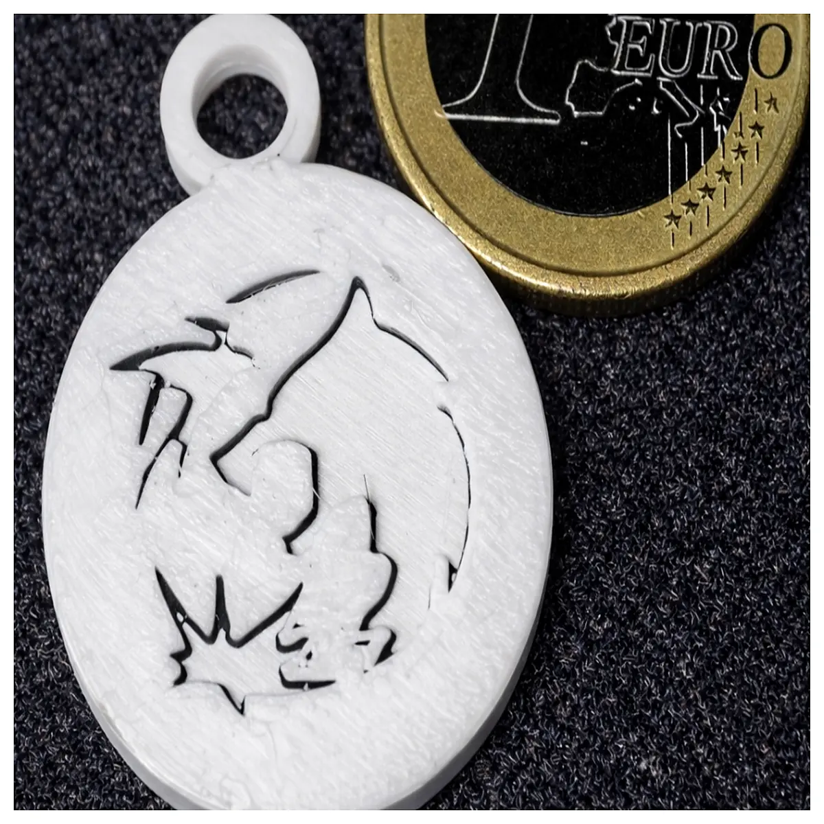fantasy wolf coin keychain metal pendant for bag