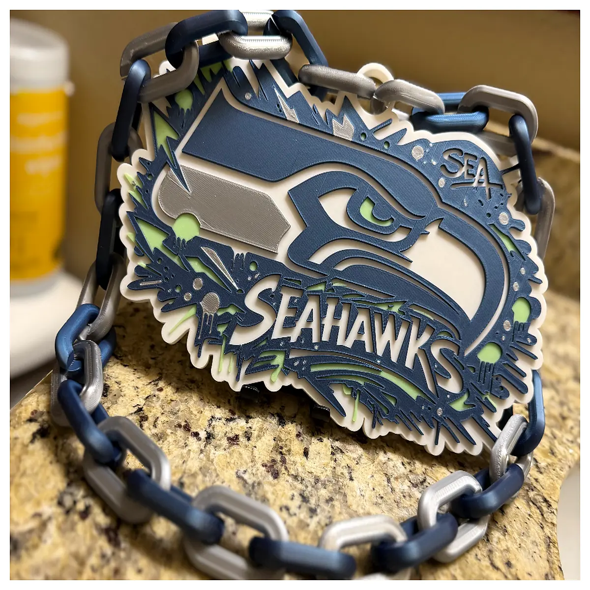 seattle graffiti art chain necklace team jewelry gift