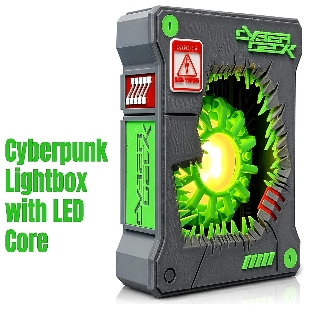cyber core futuristic tech gadget smart home hub neon aesthetic gaming setup accessories decor