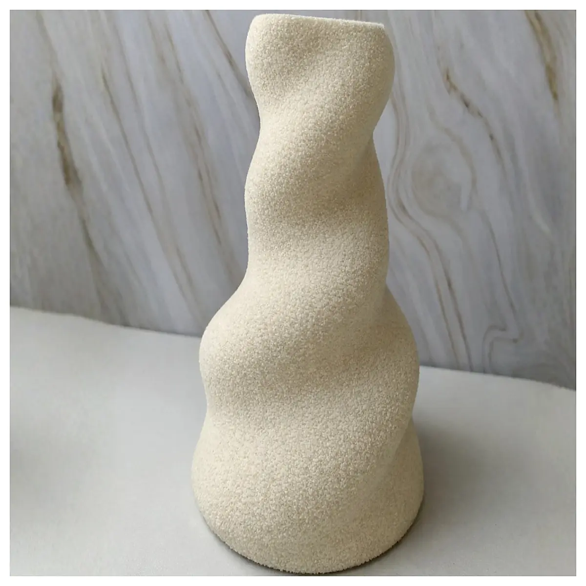 organic abstract twisted vase modern ceramic home decor sculptural centerpiece for living room table