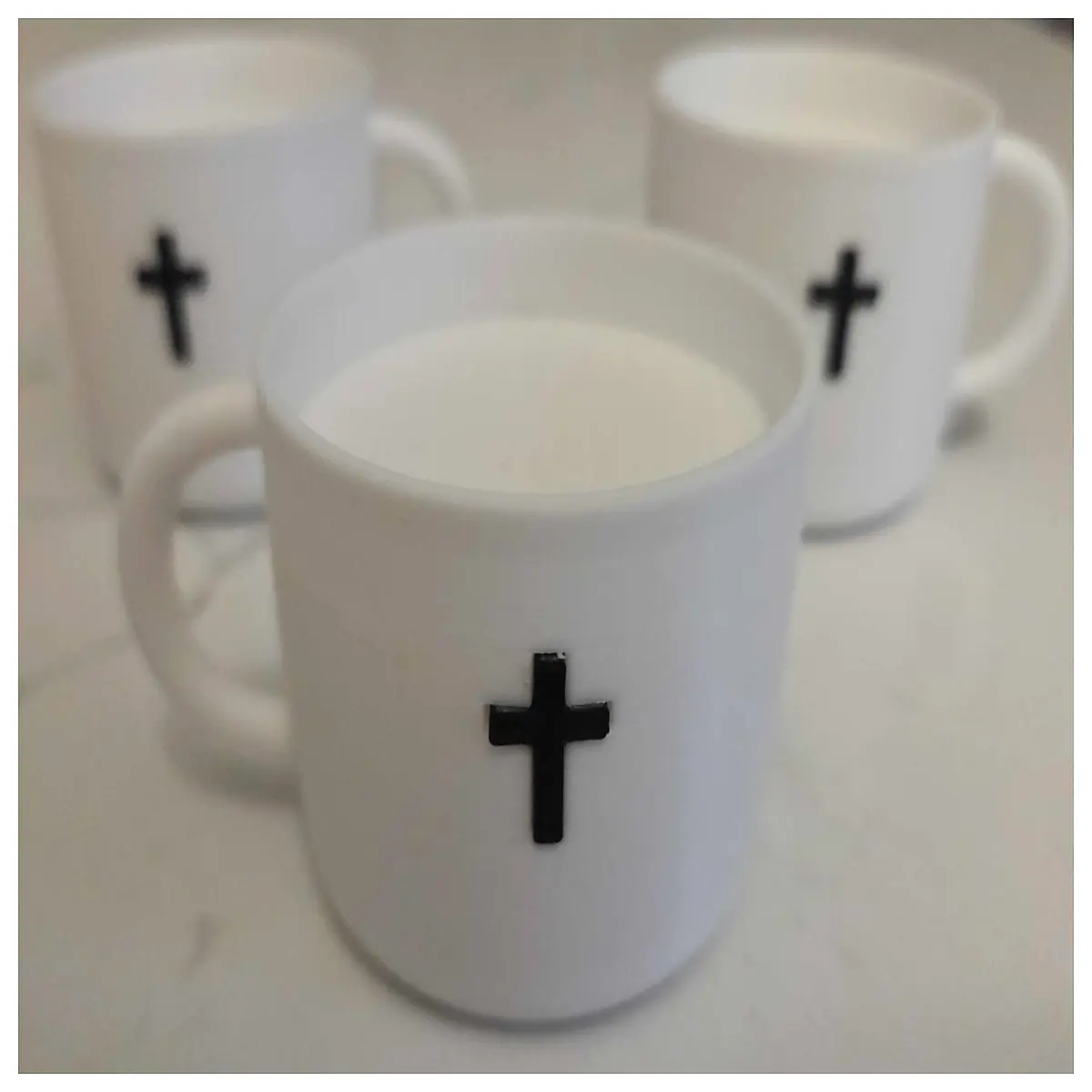 cross coffee mug planter succulent small indoor desk decor