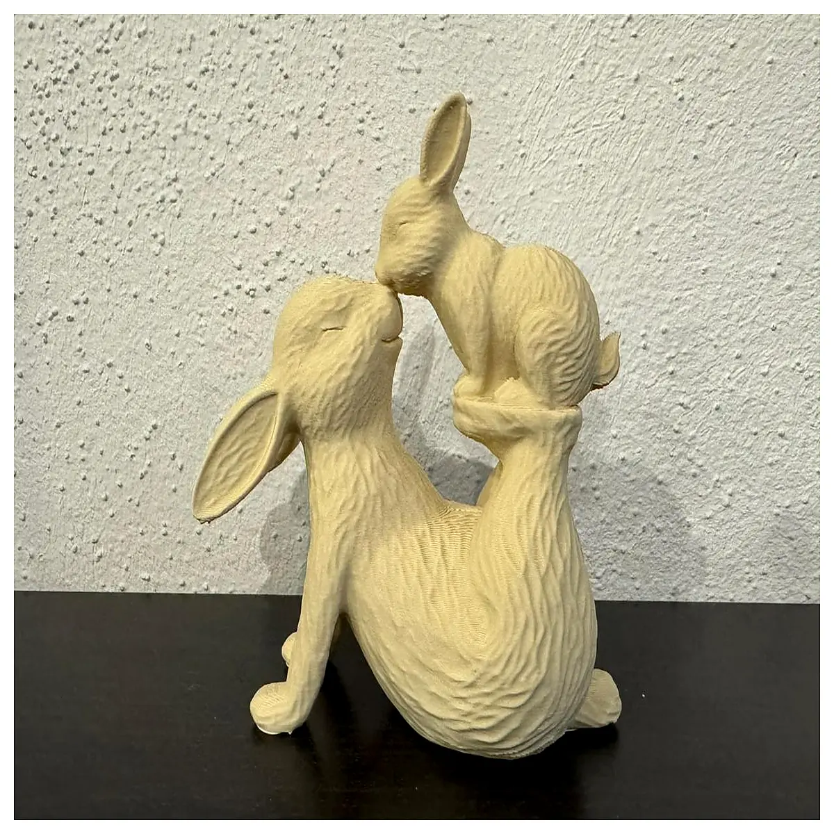 cute plastic bunny with baby chicks for spring home decor