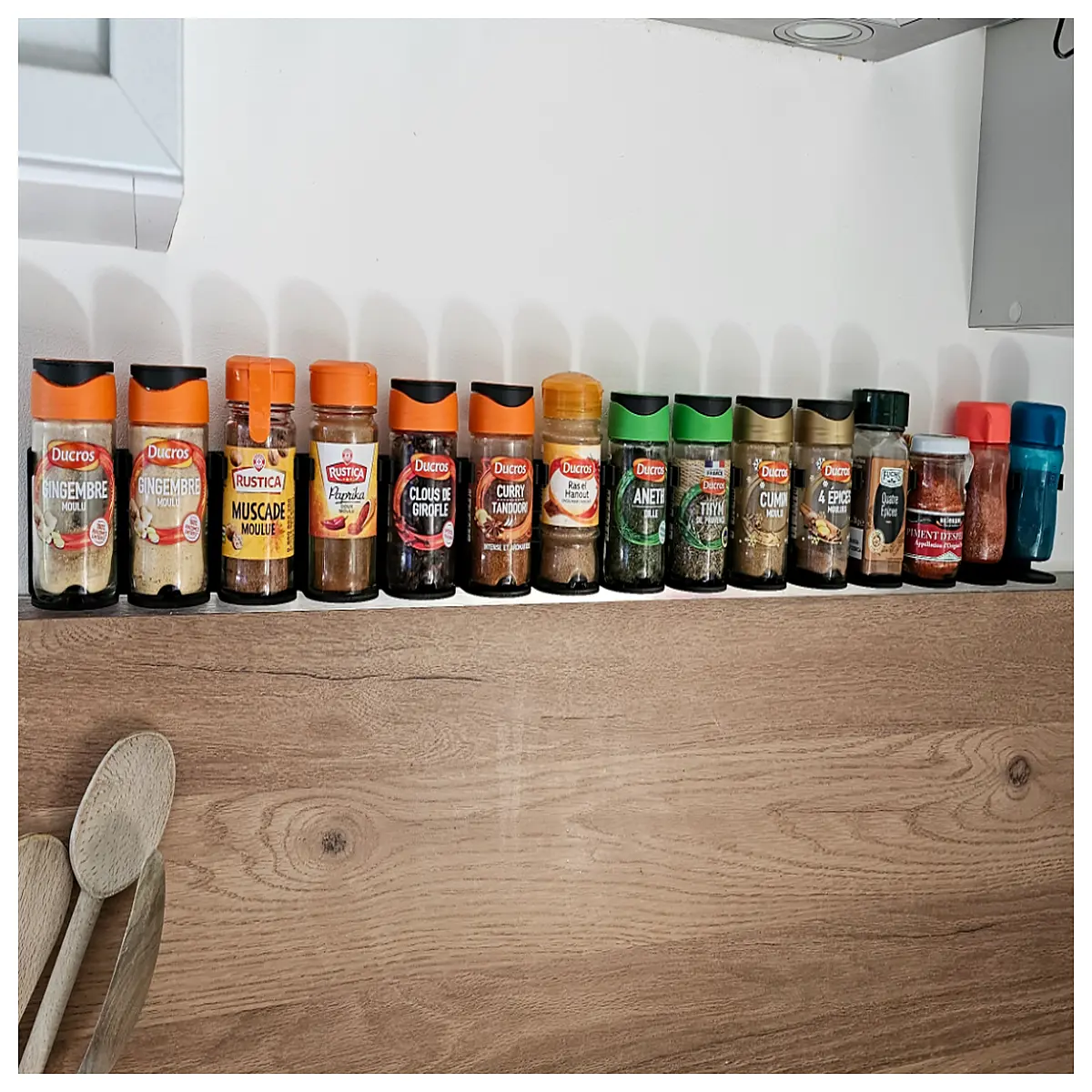 spice rack organizer for kitchen counter glass jar holder multi tier seasoning shelf storage