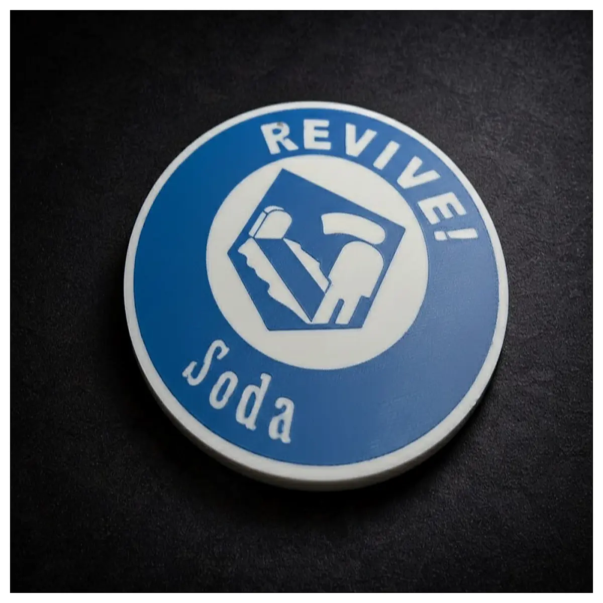 funny soda coaster quick revive drink mat for party table decor