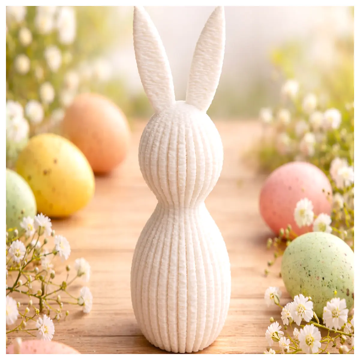 soft plush rabbit toy printed smooth texture cuddly stuffed animal for kids gift