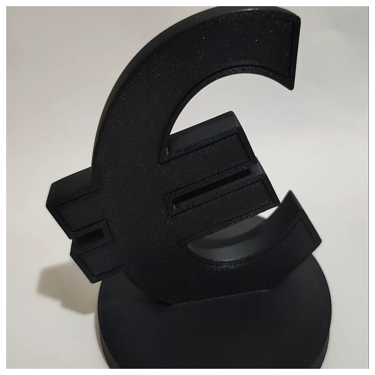 euro symbol desk ornament with base currency sign statue for office decor financial business gift idea