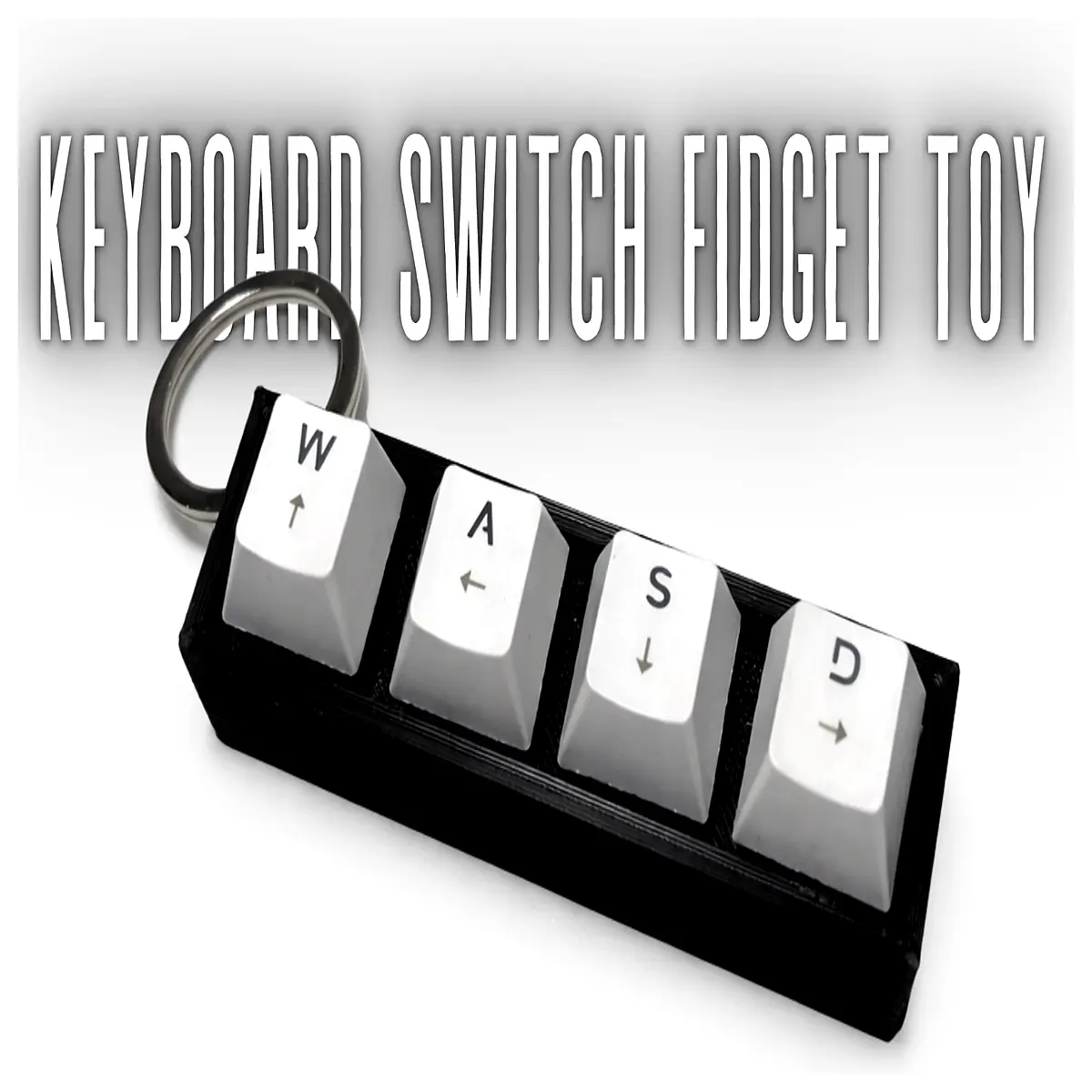 mini mechanical keyboard switch keychain fidget toy stress relief anti anxiety desk gadget for men women