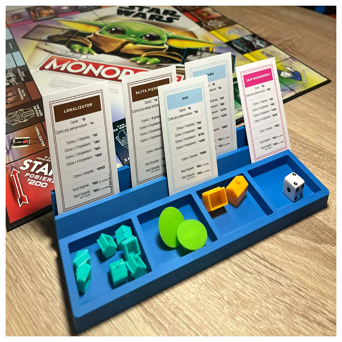 board game organizer insert for card sorting and component storage