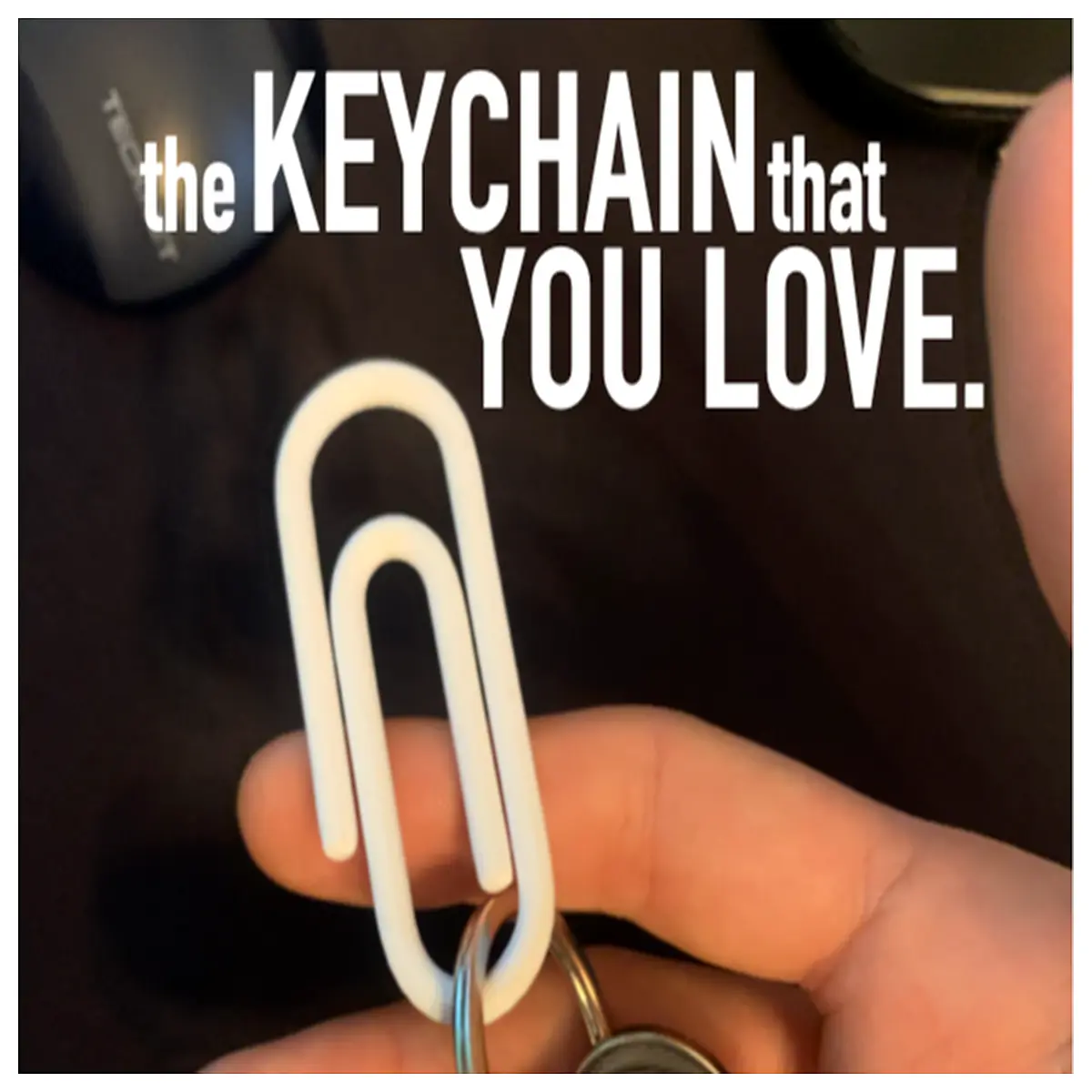 cute paperclip keychain for keys metal clip bag charm minimalist fashion accessory gift idea