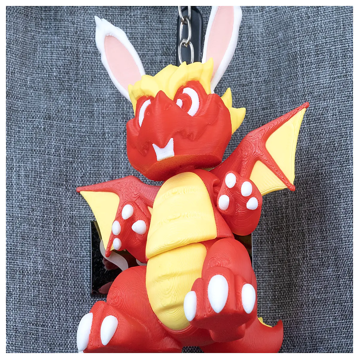 cute bunny rabbit dragon keychain pendant for bags backpacks keys kawaii animal charm gift